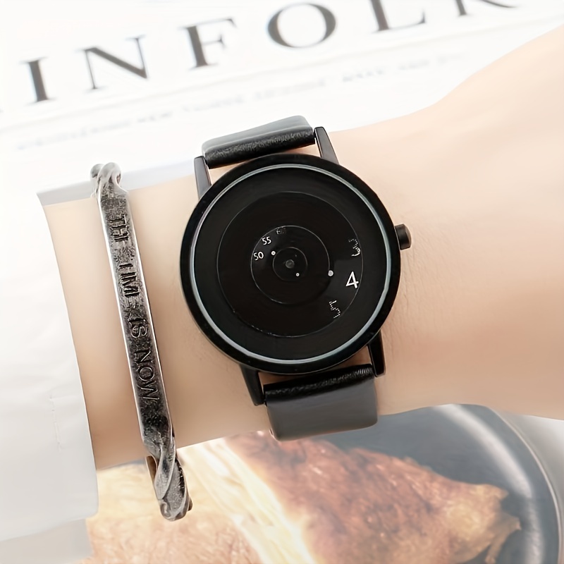 Canvas Strap Watch - 1pcBlack Technology Korean Edition Minimalist Trendy