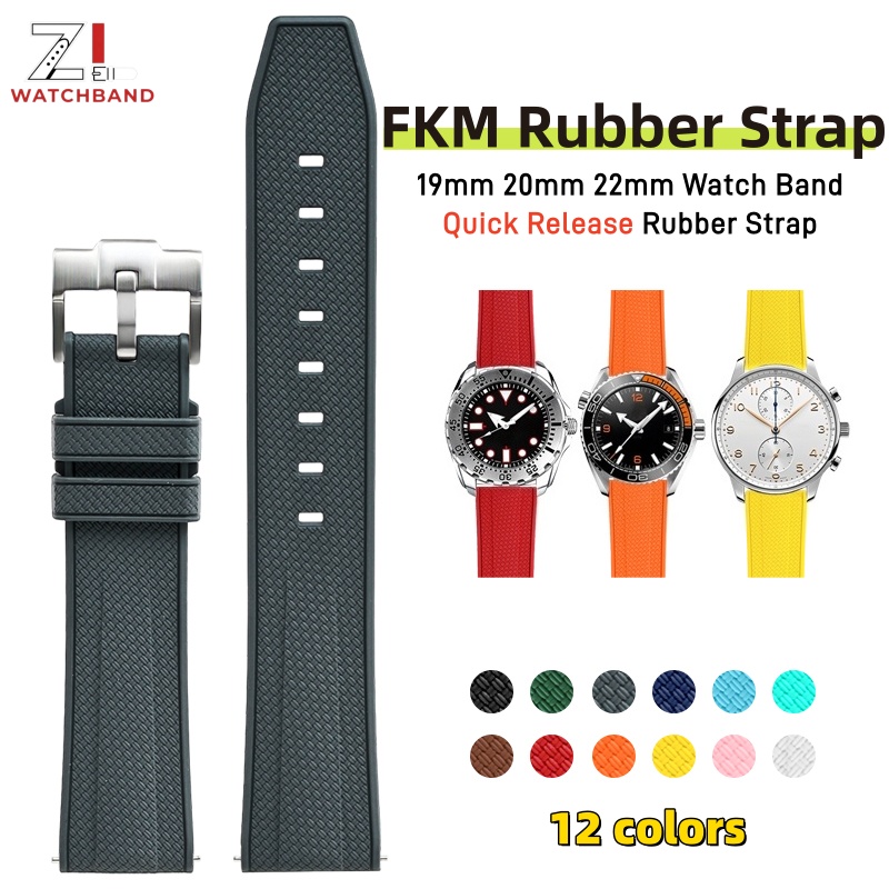 Fluoro Rubber Strap 19mm 20mm  - Rubber Strap Diver review and price